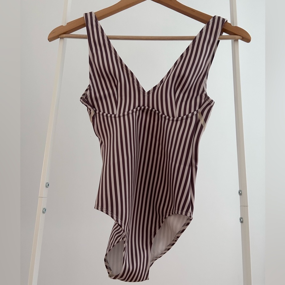 Striped One-Piece Swimsuit